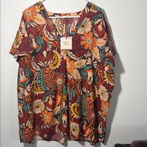 Autres Filles Flutter Sleeve Top Sz 3X